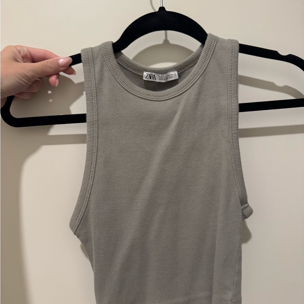 Zara Gray Sleeveless Women's Top